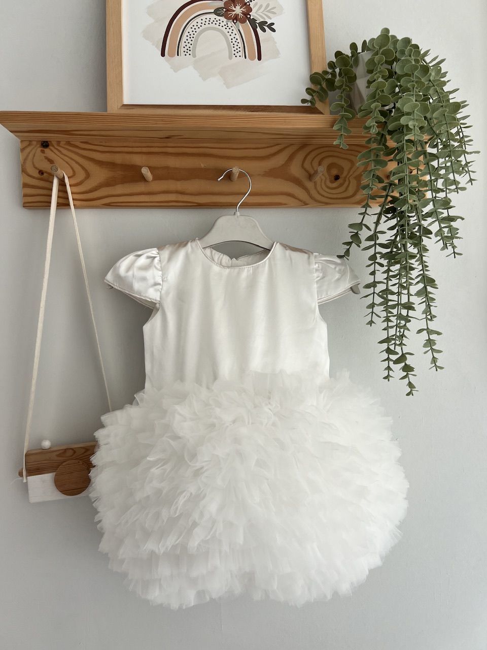 Beyaz Saten Tütü Elbise