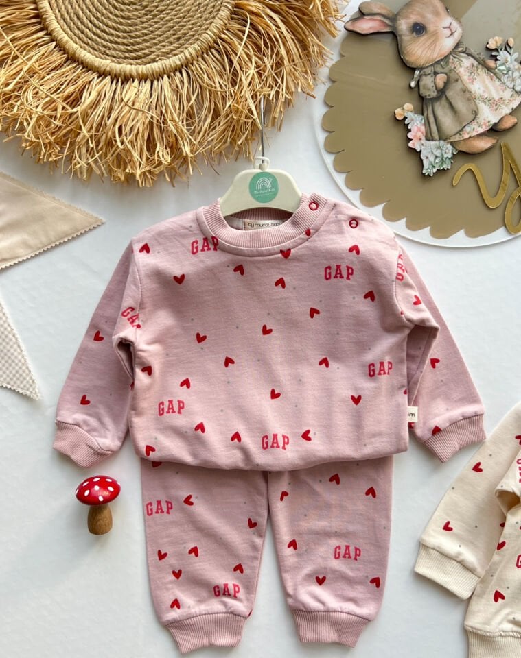 Gap mini kalp baskılı takım