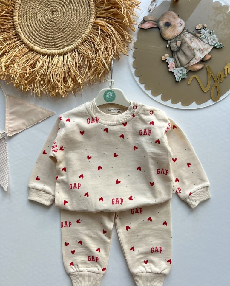 Gap mini kalp baskılı takım