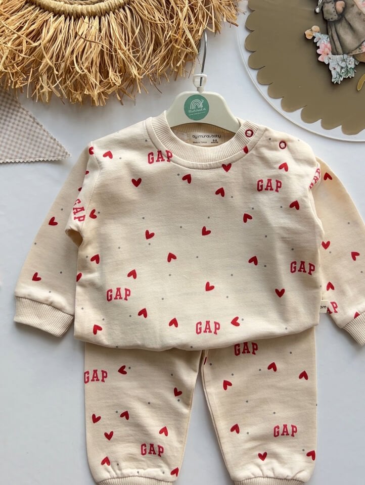 Gap mini kalp baskılı takım