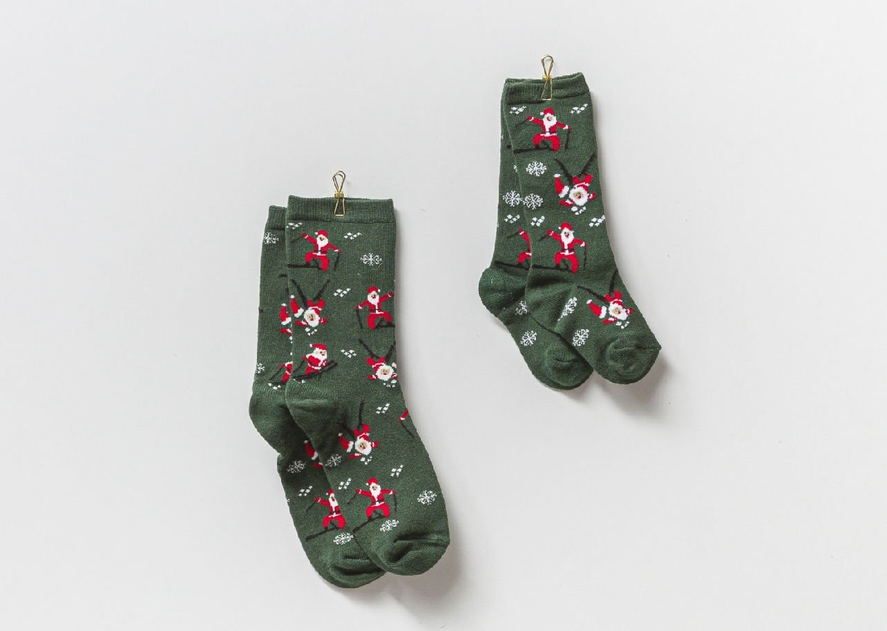 Yılbaşı temalı Çorap Seti Anne çocuk (2çift)