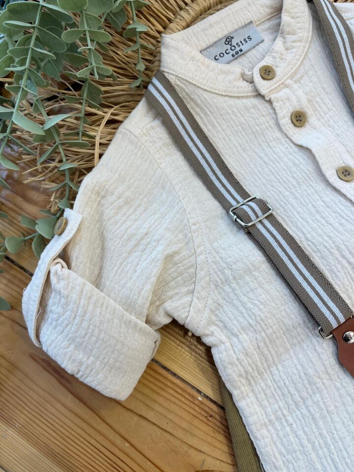 Lion Baskılı Gömlek Takım