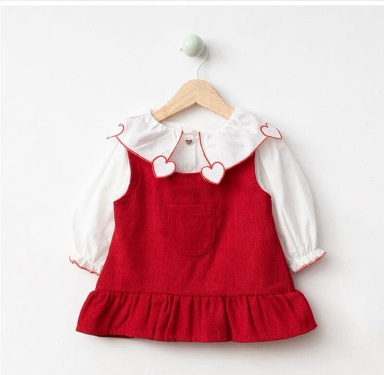 Lovely Kalp Desenli Gömlek Jile Seti