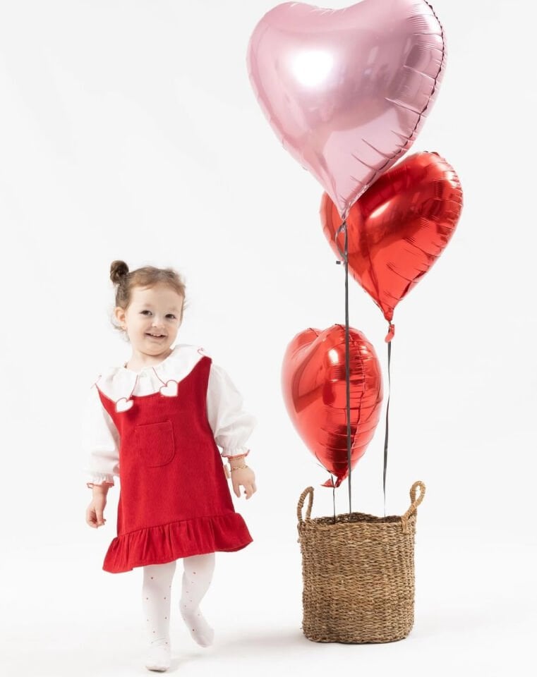 Lovely Kalp Desenli Gömlek Jile Seti