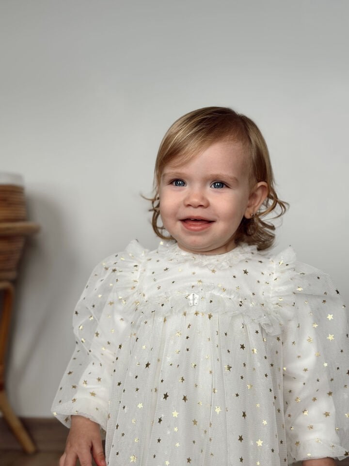 Rosalin Yıldız Detaylı Elbise