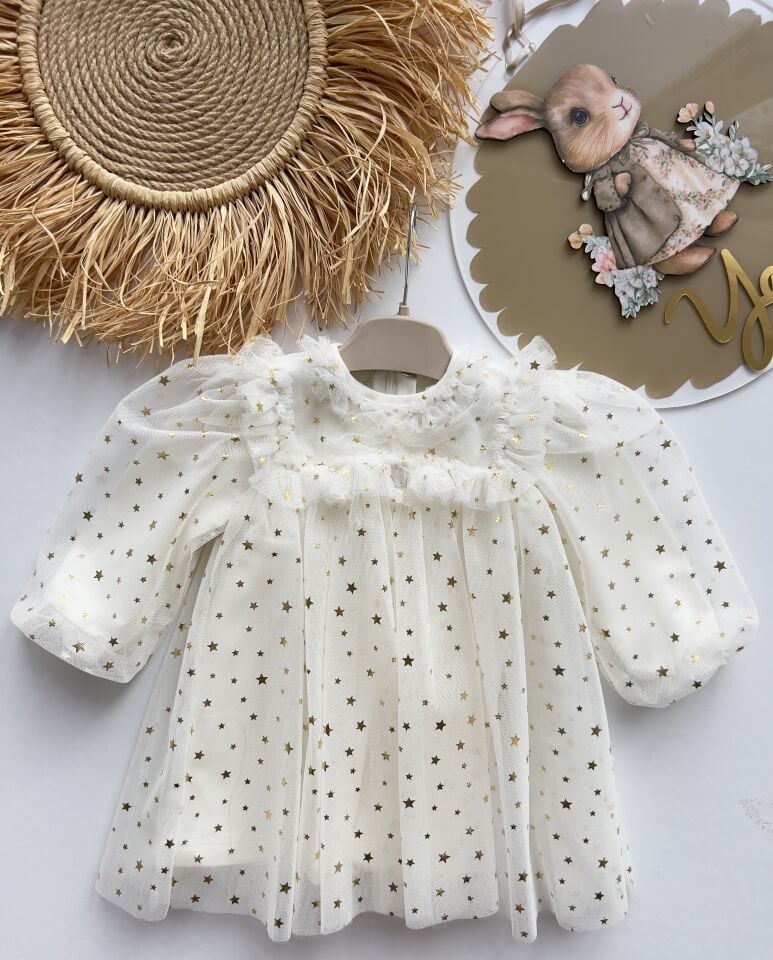 Rosalin Yıldız Detaylı Elbise