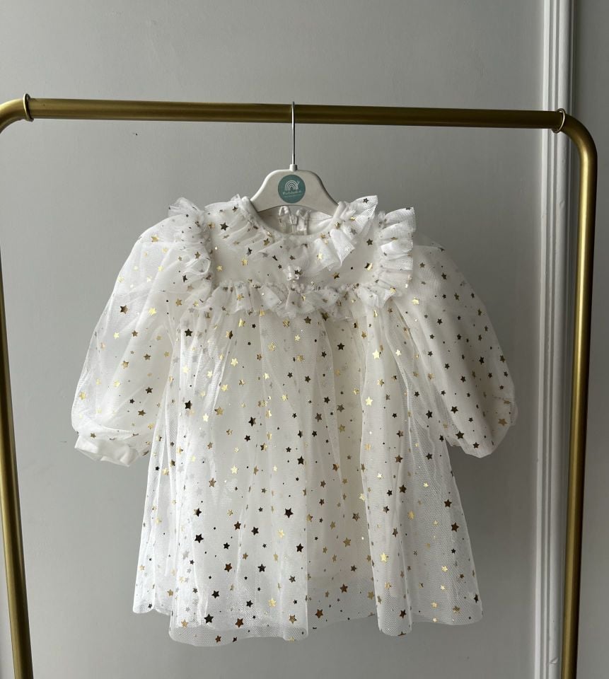 Rosalin Yıldız Detaylı Elbise