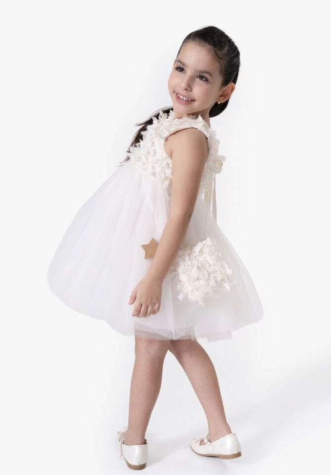 Lavander Çantalı Elbise