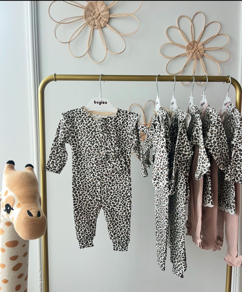 Berlin Leopar Desenli Tulum Bandana Seti