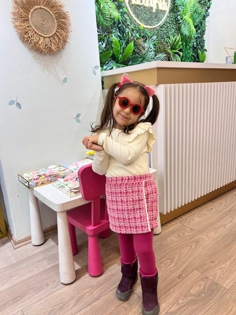 Pembe Tüvit Şort Etek