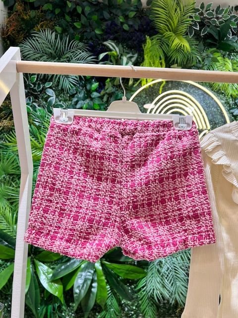 Pembe Tüvit Şort Etek