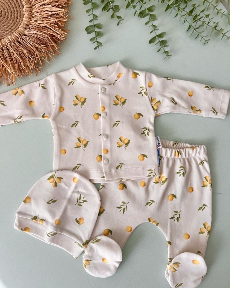 Limon Desenli 3’lü Set
