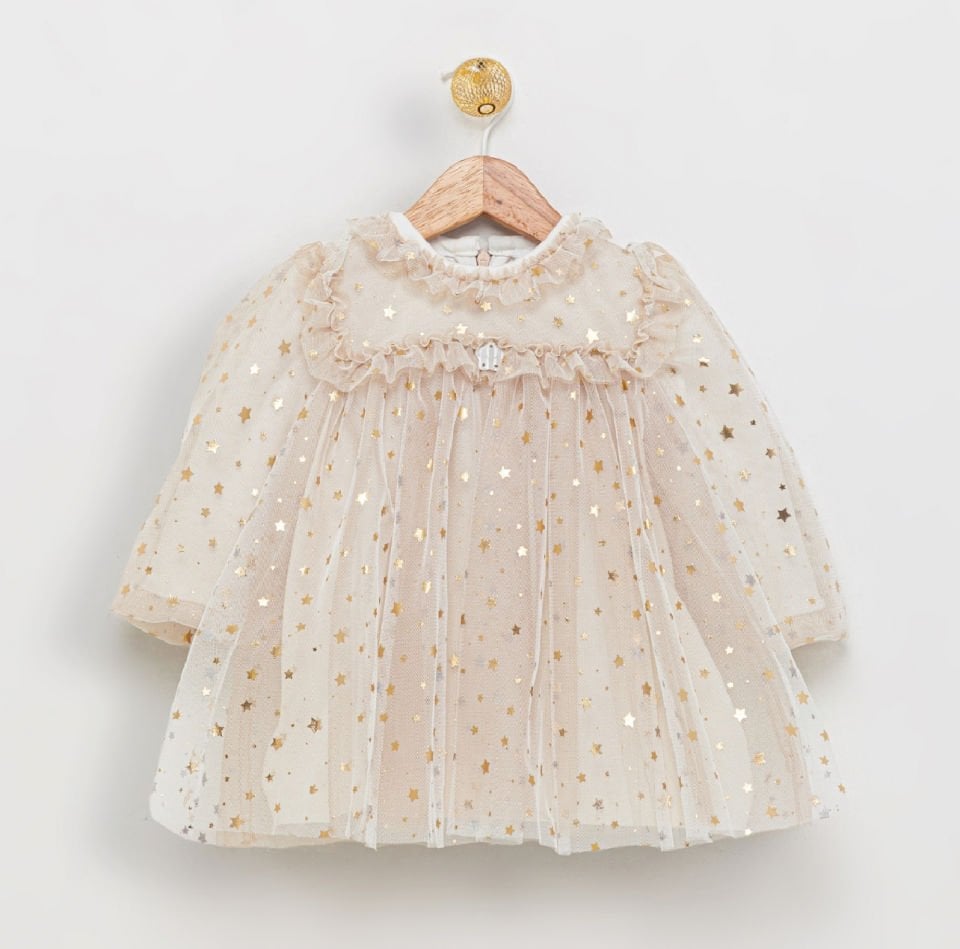 Rosalin Yıldız Detaylı Elbise