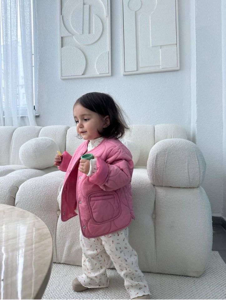 Kapitone Pembe Ceket zR