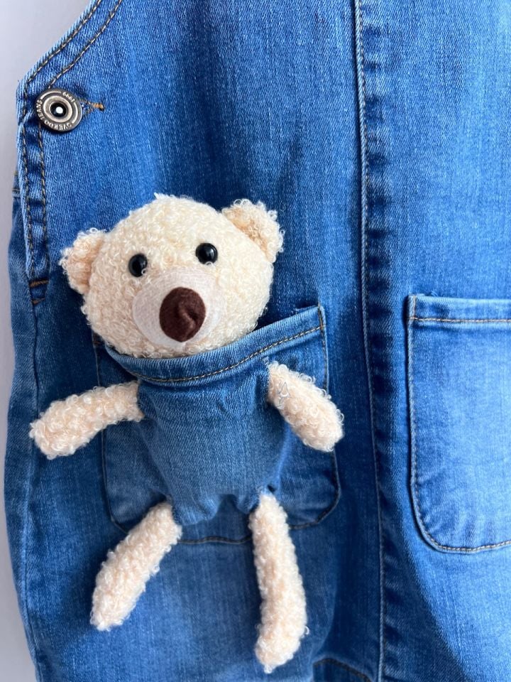 Ayıcıklı Kot Salopet