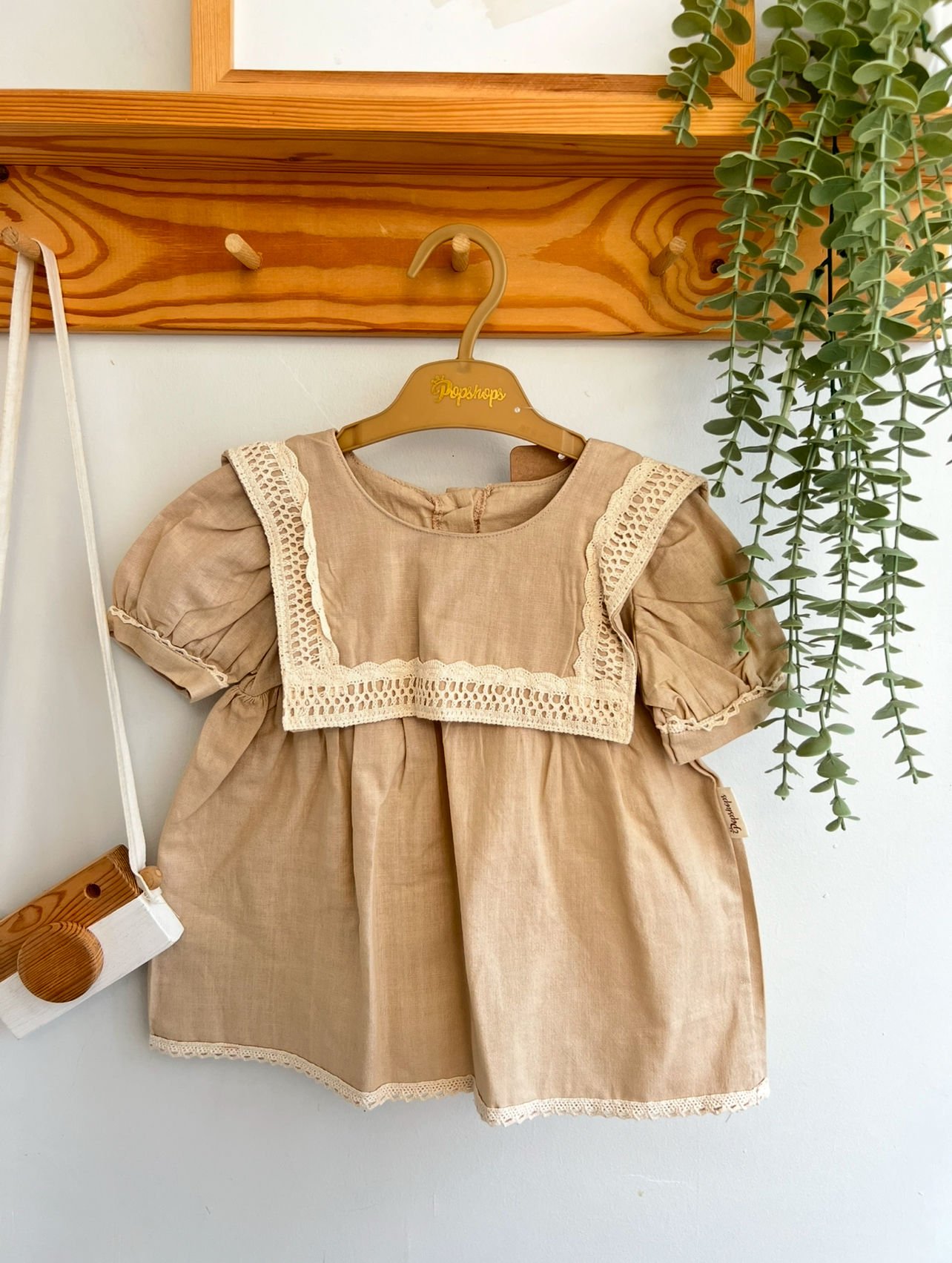 Layla Müslin Elbise (Krem)