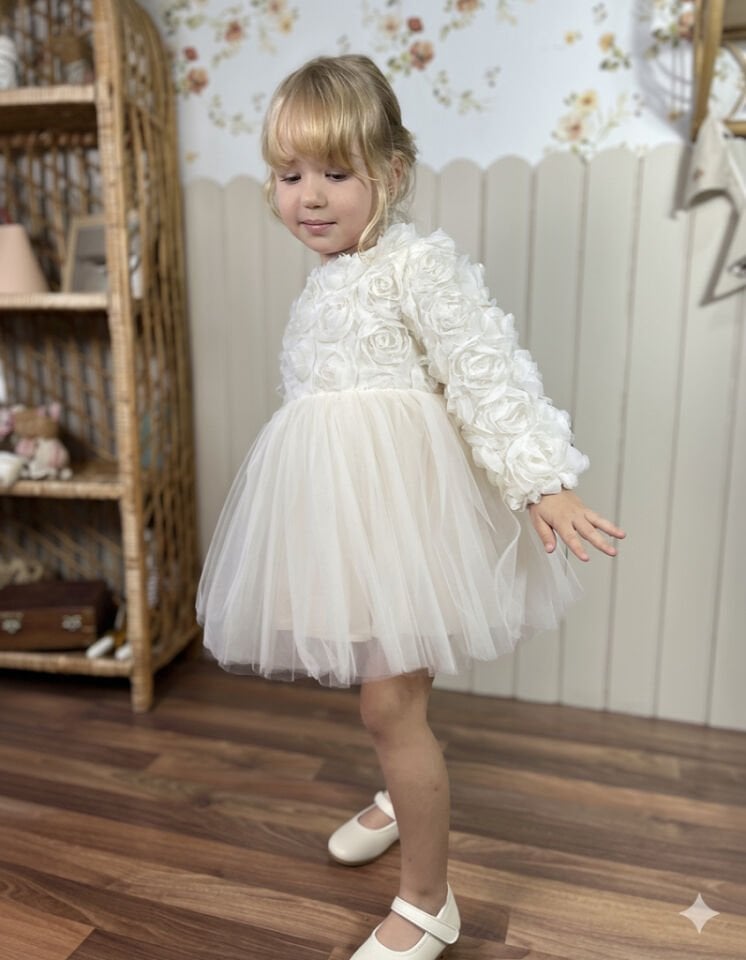 VİOLET ELBİSE (Ekru )