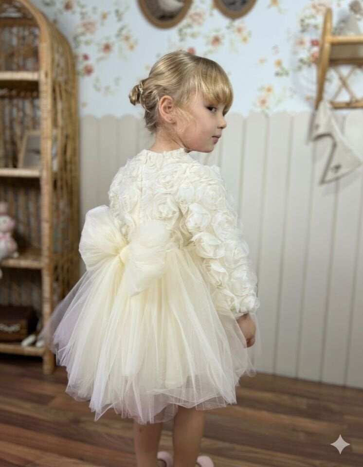 VİOLET ELBİSE (Ekru )