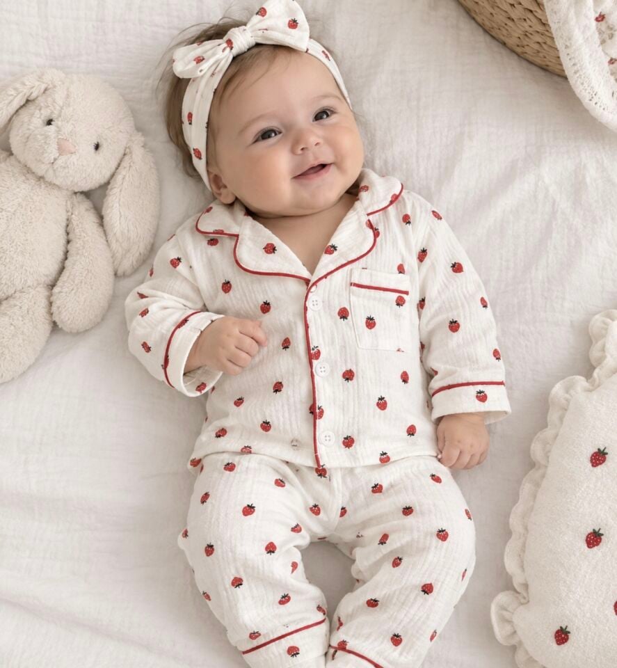 Nunu Çilekli Pijama Takımı