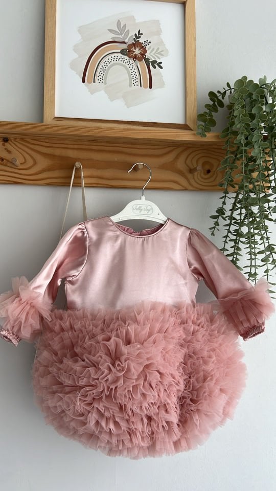 Mio Saten Tütü Elbise (PUDRA)