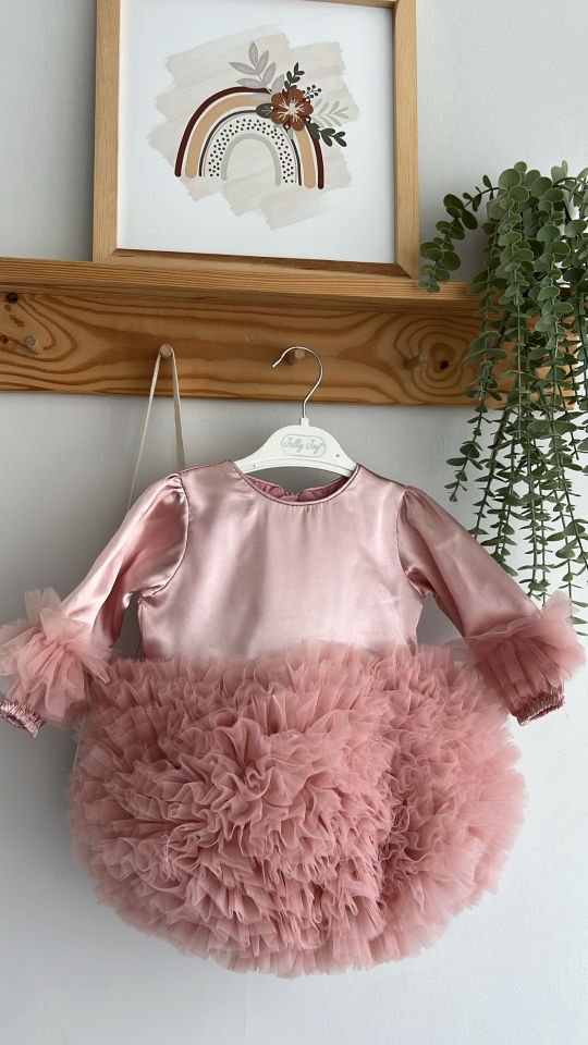 Mio Saten Tütü Elbise (PUDRA)