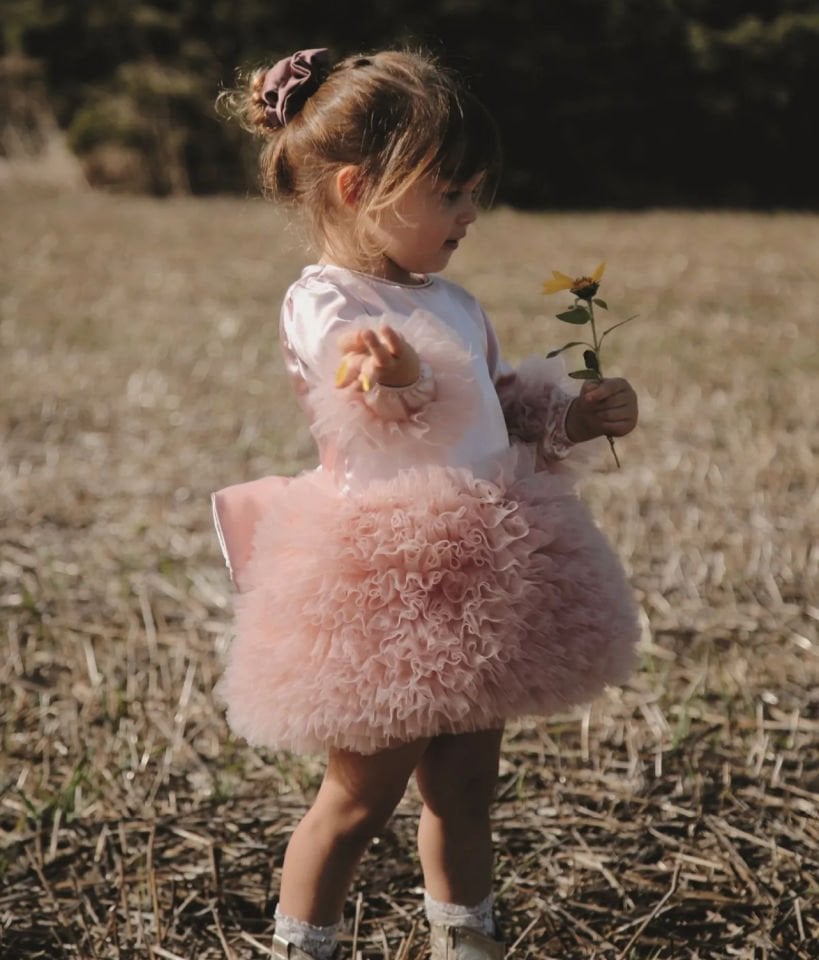 Mio Saten Tütü Elbise (PUDRA)