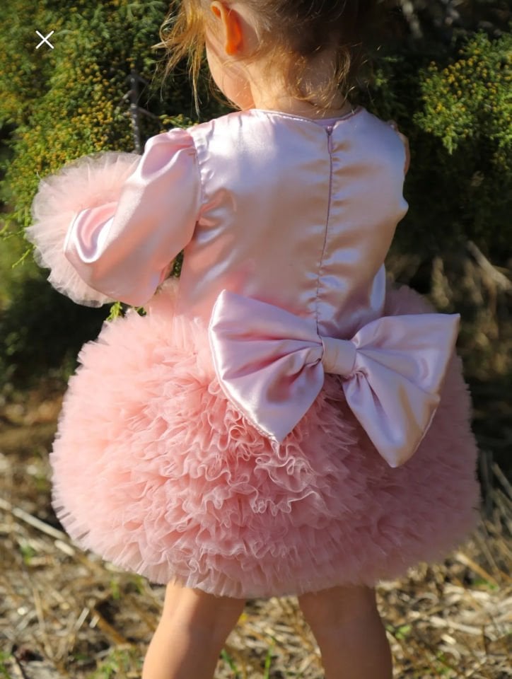 Mio Saten Tütü Elbise (PUDRA)