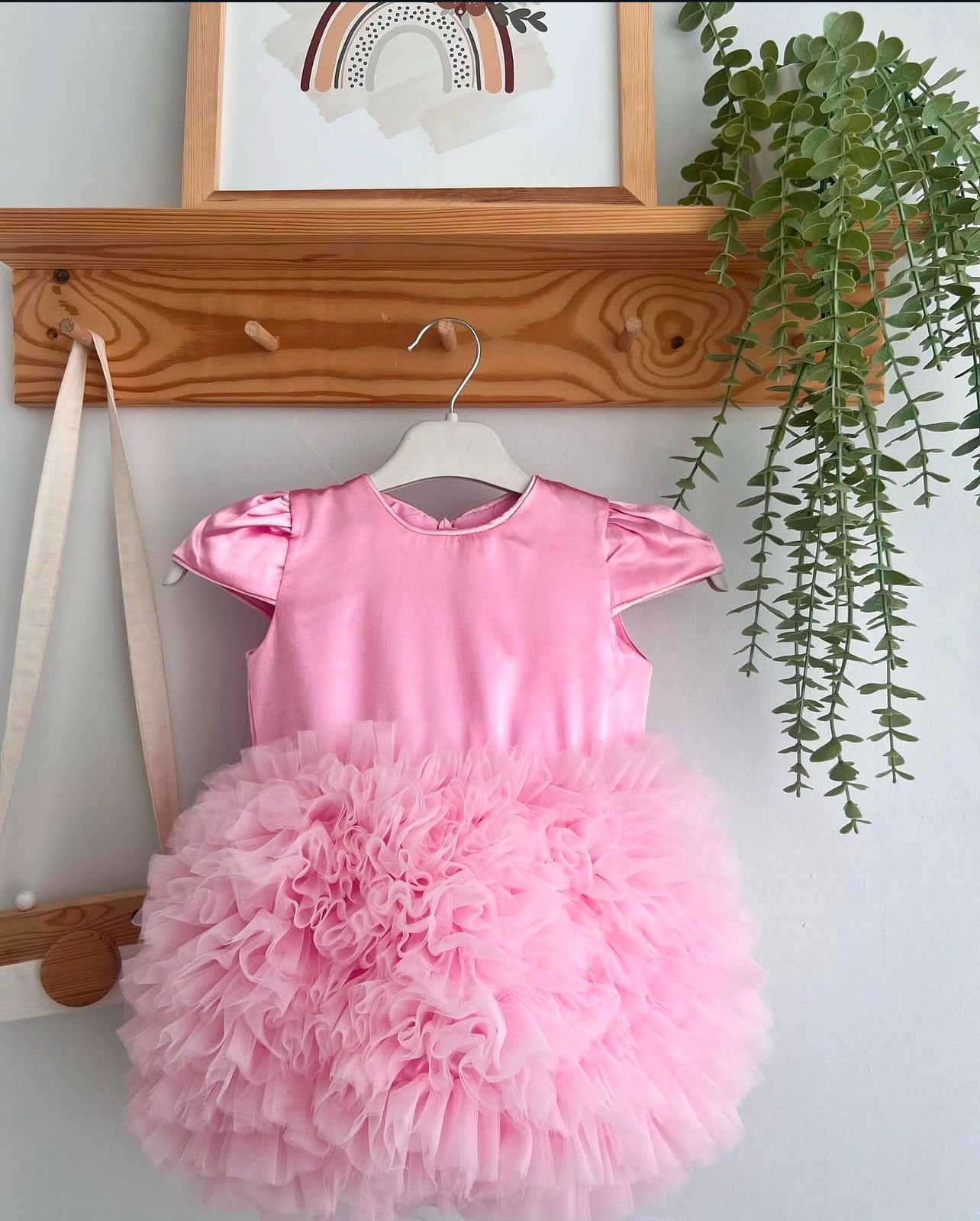 Mio Saten Tütü Elbise (pembe)