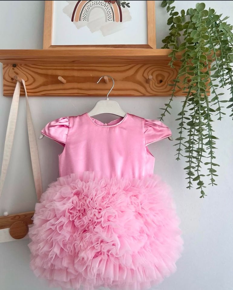 Mio Saten Tütü Elbise (pembe)