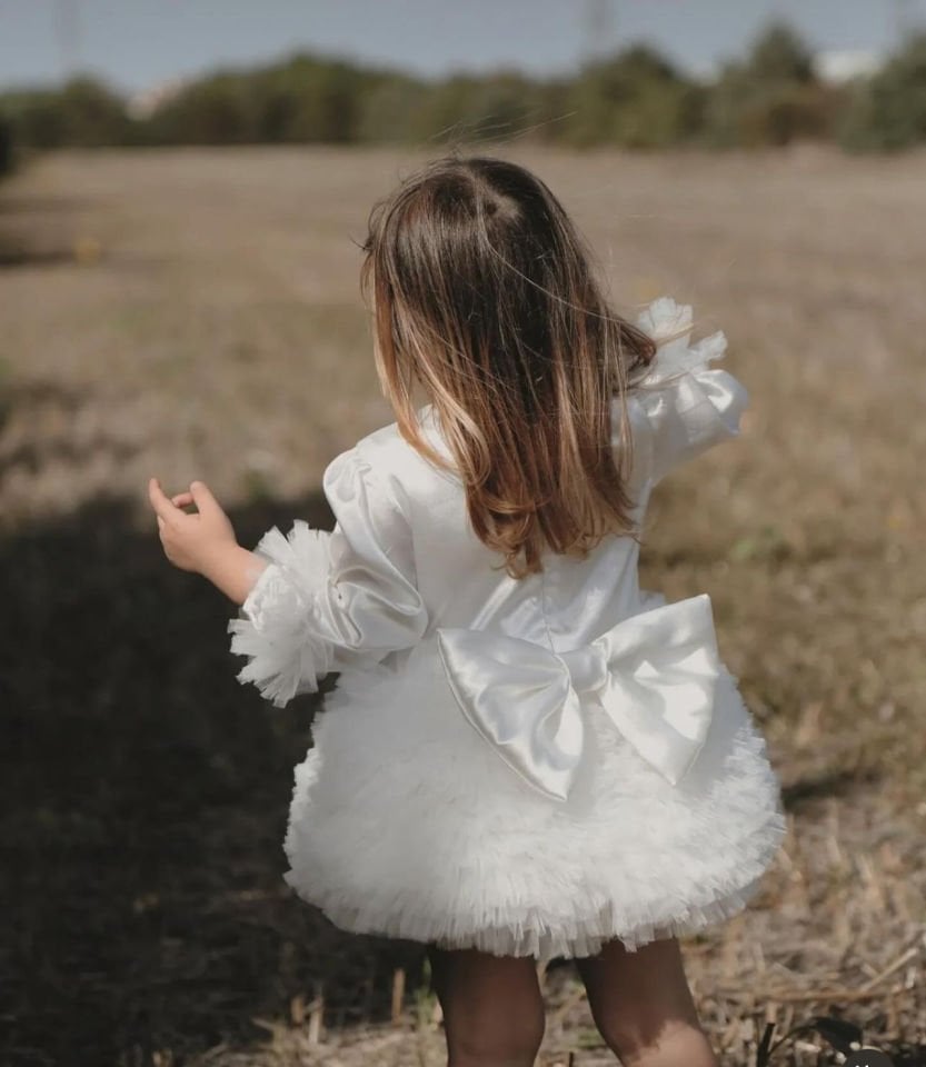 Mio Saten Tütü Elbise ( beyaz)