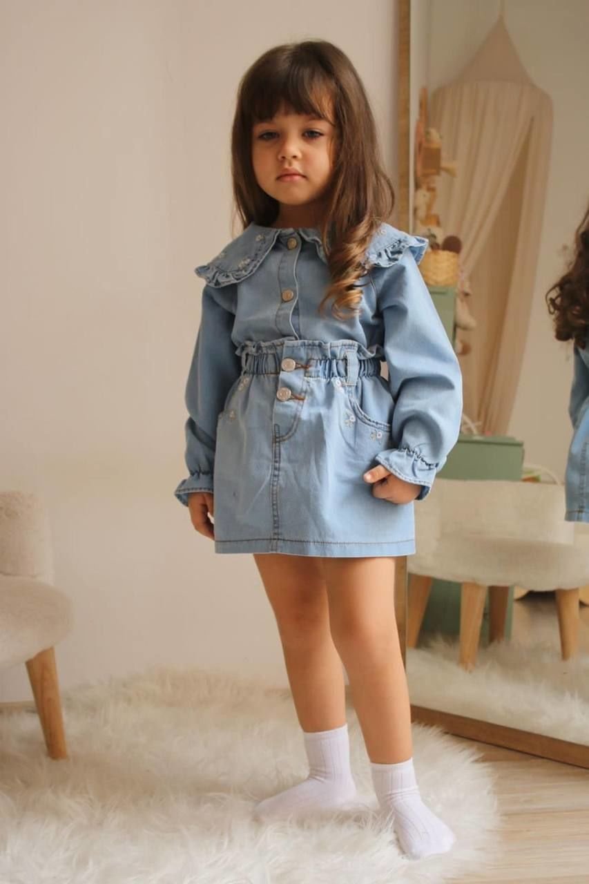 Flora Kot Gömlek Etek Seti