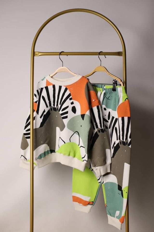 Zebra Desenli Eşofman Takımı