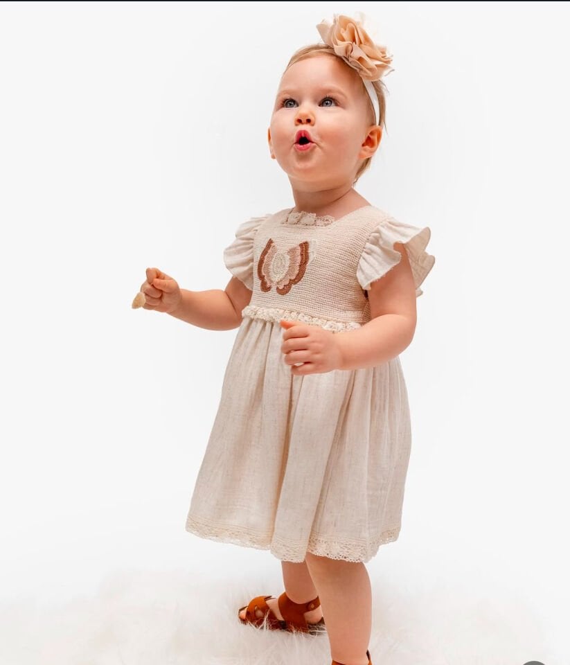 Butterfly Müslin Elbise